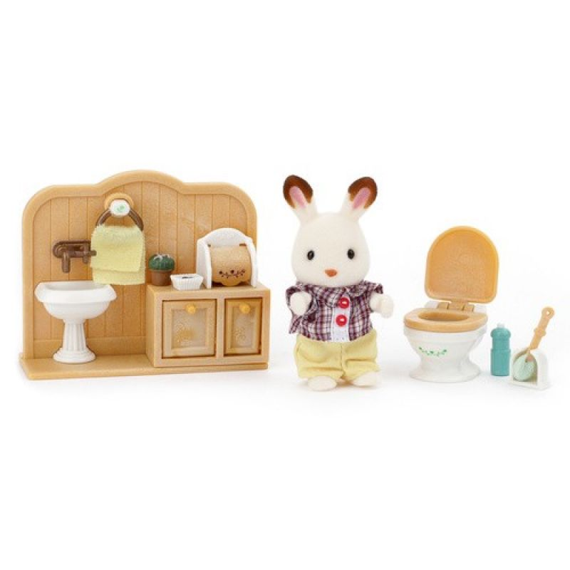 SYLVANIAN - CHOCOLATE RABBIT BROTHER SET (WASHROOM)Toysrus.com.sa,The ...