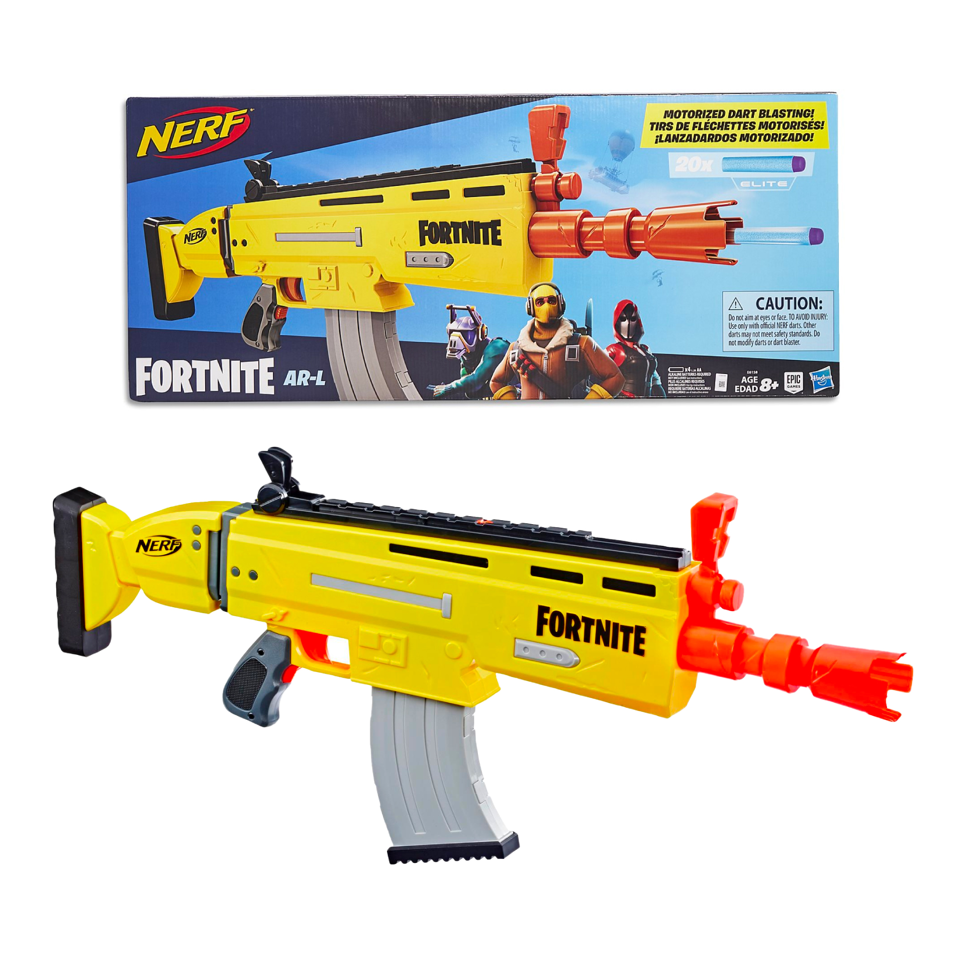 Fortnite AR-L Nerf Elite Dart Blaster [Toys, Ages 8+]