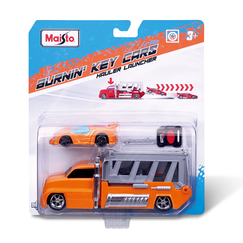 Toy car with key hot sale launcher