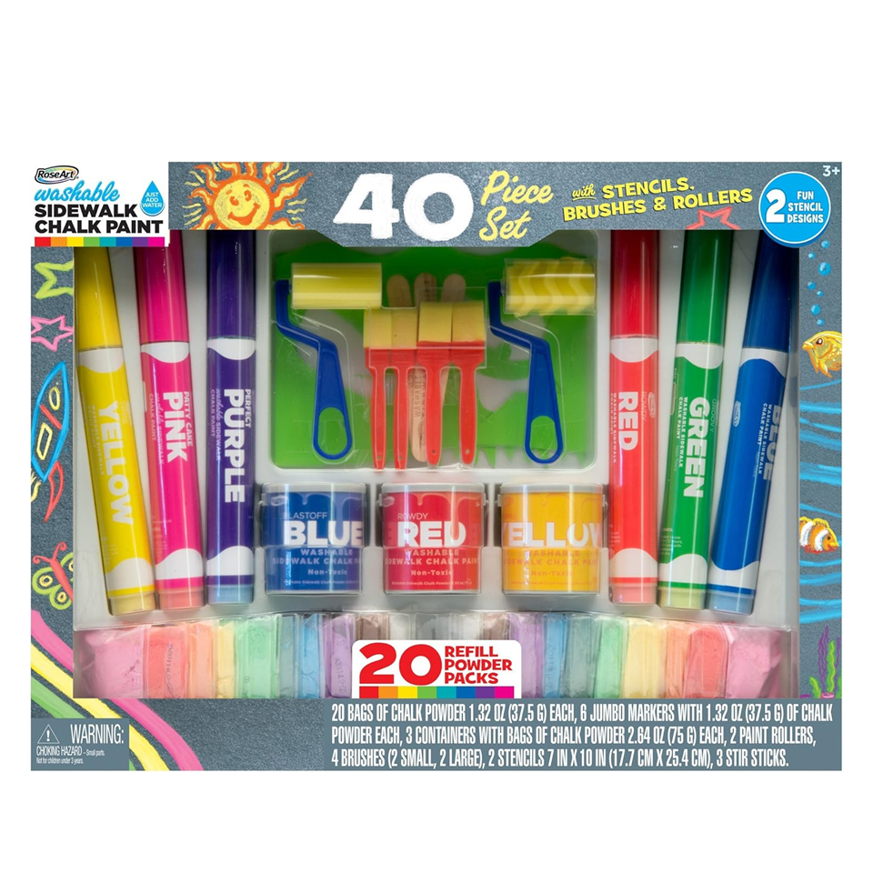 كرايزي أرت - طباشير روزارت للأرصفة قابل للغسل