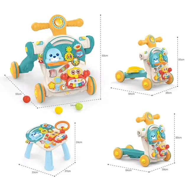 هوانجر - مشاية أطفال مع إضاءة وموسيقى، بدون بطاريا...