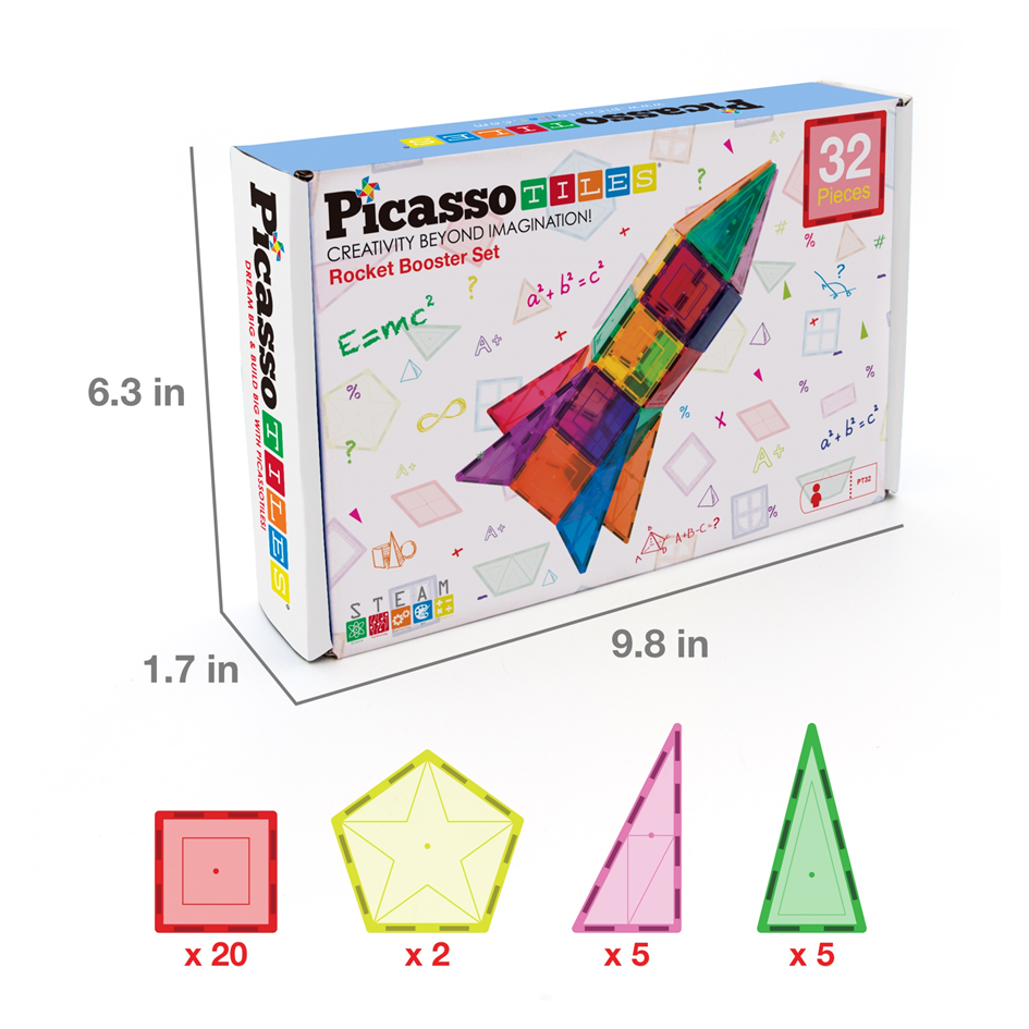 بيكاسو - لعبة السفينة الصاروخية المغناطيسية (32 قط...