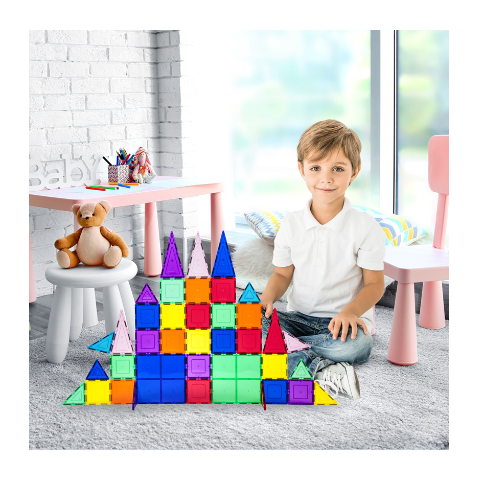 بيكاسو - مجموعه بناء البلاط المغناطيسي ( 61 قطعه)