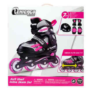 GIRLS CHICAGO JR. ADJ. INLINE SKATE #M