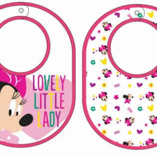 CUDDLES - 2 pack cotton Bibs- Minnie