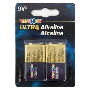 TOYSRUS - ULTRA ALKALINE 9V BATTERY BLISTER 2 PACK