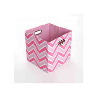 بيبيز ار اص - سلة قماش شيفرون الوردي