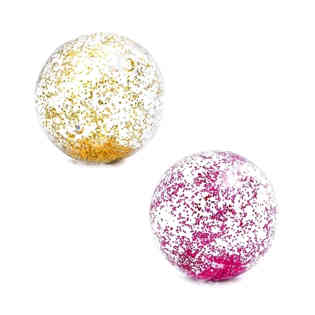 INTEX - TRANSPARENT GLITTER BEACH BALLS Age 3+