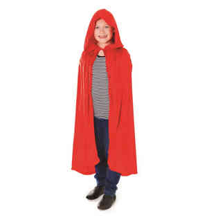 روبيز - عباءة حمراء مخملية 88 سم