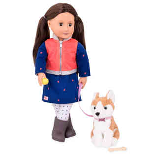 OUR GENERATION - DOLL WITH PET DOG