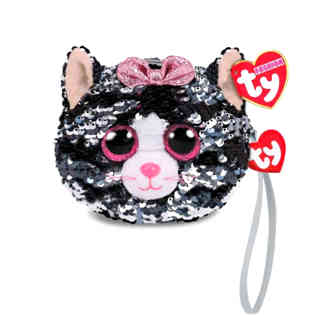 تي واي - حقيبة يد انيقة مزينة بالترترعلى شكل القطة كيكي