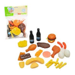 JUST LIKE HOME - 30-Pc PLAY FOOD BAG SET 3 ASSORTED
