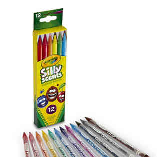 كرايولا - 12 قلم تلوين معطرة قابل للف