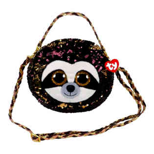 تي واي - محفظة عصرية من الترتر المتدلي باللون البني