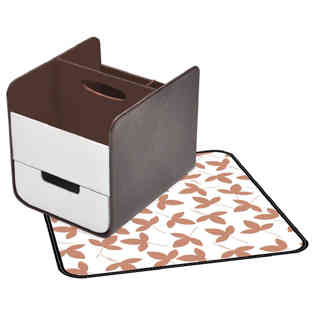 B.BOX - DIAPER CADDY WITH CHANGING MAT - CHOC CHIP