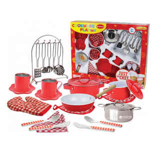 JUST DOR CHEF - 26pc Metal Cookware Play Set
