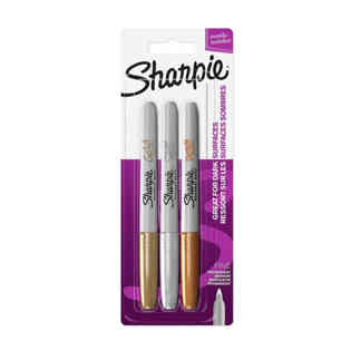 شاربري - أقلام تلوين مكونة من 3 قطع بألوان معدنية