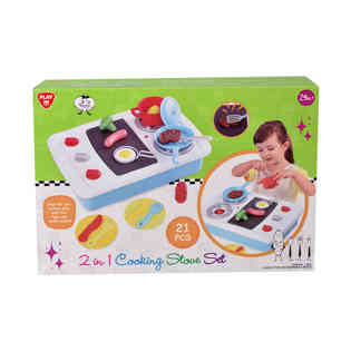 بلاي جو - طقم موقد طعام 2 في 1 - 21 قطعة