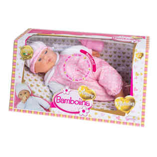 BAMBOLINA - AMORE 36CM BABY DOLL WITH BOTTLE WITH BABY SOUND