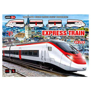 ماسين - قطار أبيض سريع 24 قطعة