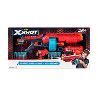 X-Shot كومبو حزمة توربو النار / الغضب 4 ومايكرو (48 السهام)