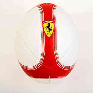 فيراري - كرة قدم لون أبيض وأحمر - مقاس 5 -