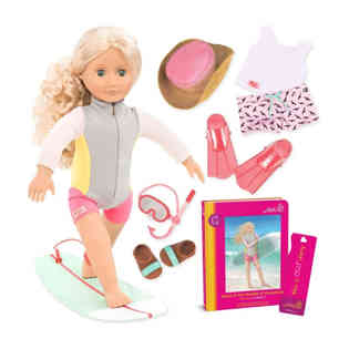OUR GENERATION - DELUXE CORAL DOLL WITH BOOK