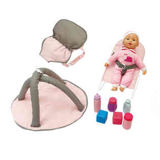 BAMBOLINA -  36CM Soft Baby Doll With PlayPan Set - For Age