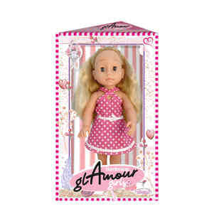 BAMBOLINA -  Glamour Girl Doll With a Pink Dress 40 CM - For