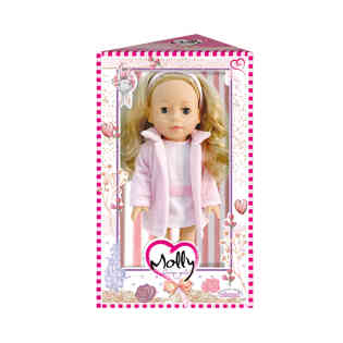 BAMBOLINA -  Glamour Girl Doll with a White and Pink Outfit