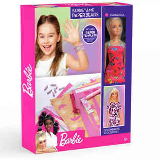 BARBIE - MYO BEAD WITH DOLL + BARBIE PAPER BEADS WITH DOLL