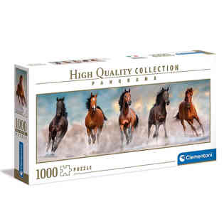 كلمنتوني بازل بانوراما الخيول - 1000 قطعة