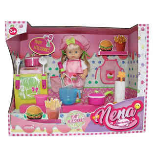 بامبولينا - نينا دميه صانعه البرجر36 سم مع إكسسوارات