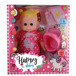 بامبولينا - هابي دميه حفل التنكر مع زجاجه حليب 35 سم