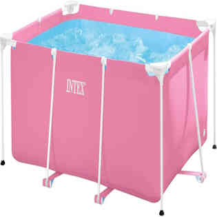 انتكس - حوض سباحة بإطار مستطيل وردي مقاس 2.2 متر × 1.5 متر ×