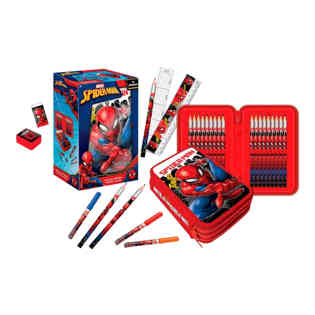 SKNمقلمة بتصميم سبايدر مان مزودة بعدد 3 سحابات