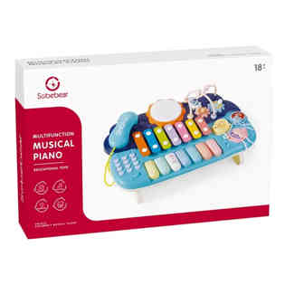 SOBEBEAR- بيانو طرقي مع إضاءة وموسيقى، مزيج من 2 CLS بدون 3*