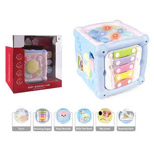 سوبي بير - مكعب حكمة الطفل، مزود بإضاءة وموسيقى، بدون بطارية