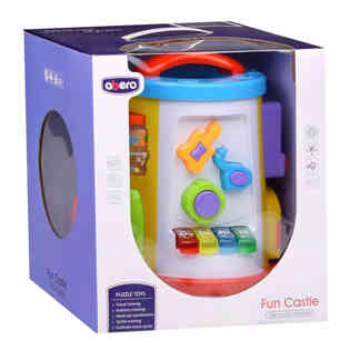 أبيرو - قلعة المرح مع إضاءة وموسيقى بدون بطاريات 3*1.5 فولت،