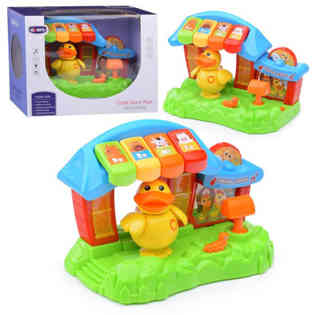 أبيرو - حديقة البط مع إضاءة وموسيقى، بدون بطاريات، علبة