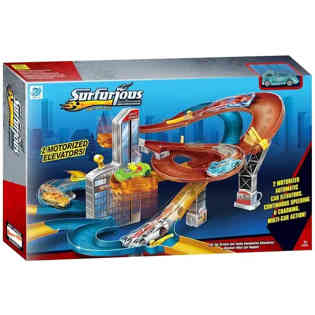 لانفا تويز - قطار كهربائي مرتفع مع عربتين، علبة بلاستيكية