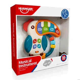 هوانجر - بيانو أطفال مع إضاءة وموسيقى، مع بطاريات 2*1.5 فولت