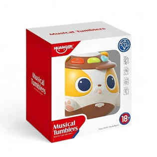 هوانجر - أكواب موسيقية مع إضاءة، لا تشمل بطاريات 2*AAA، علبة