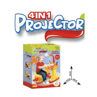 كهونغشنغ - طاولة تعليمية 4 في 1، علبة بلاستيكية