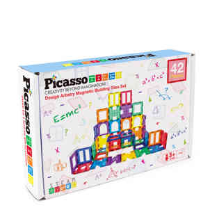 بيكاسو - لعبة البناء من البلاط المغناطيسي اشكال متنوعه ( 42