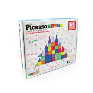 بيكاسو - مجموعه بناء البلاط المغناطيسي ( 61 قطعه)