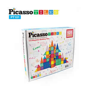 بيكاسو - مجموعه بناء البلاط المغناطيسي ( 101 قطعه ) ثلاثية ا
