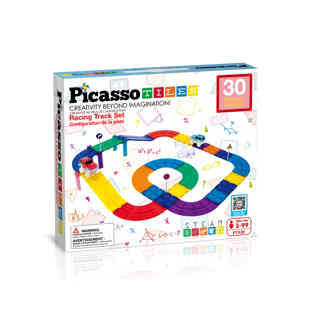 بيكاسو - مضمار سيارات السباق المغناطيسي مع مجموعه بناء الشاح