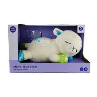 بيبي سنكي - جهاز عرض بدمية الخروف المحشوة مقاس 35 سم مع ثلا