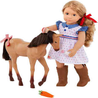 OUR GENERATION - DOLL W/FOAL, SHELLEY & BUCKSKIN APPALOOSA